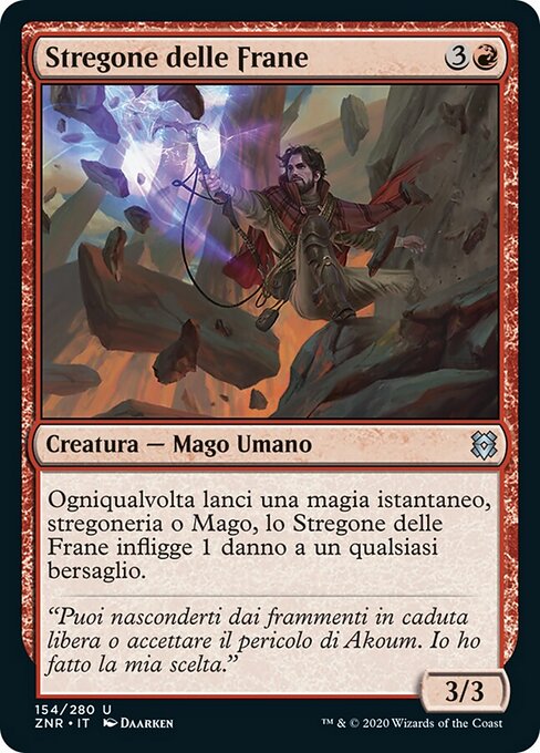 Sorcier de glissement de roches (Rockslide Sorcerer) - Zendikar Rising (#154) - Illustrated by Daarken - Magic: The Gathering Card