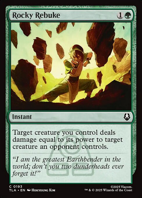 Rocky Rebuke - Avatar: The Last Airbender Magic card