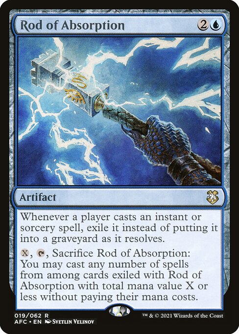 Rod of Absorption - Forgotten Realms Commander Magic card
