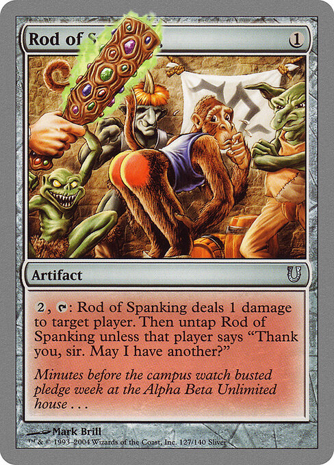 Rod of Spanking - Unhinged Magic card