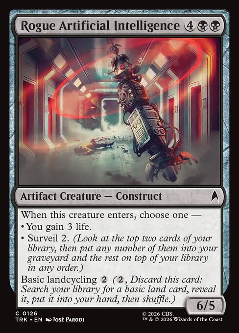 Rogue Artificial Intelligence - Star Trek (#126) - Illustrated by José Parodi - Magic: The Gathering Card