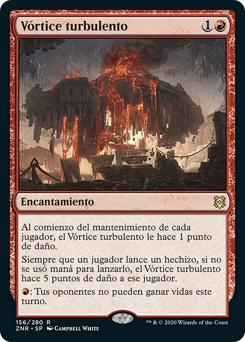 Vórtice turbulento (Roiling Vortex) - Zendikar Rising (#156) - Illustrated by Campbell White - Magic: The Gathering Card