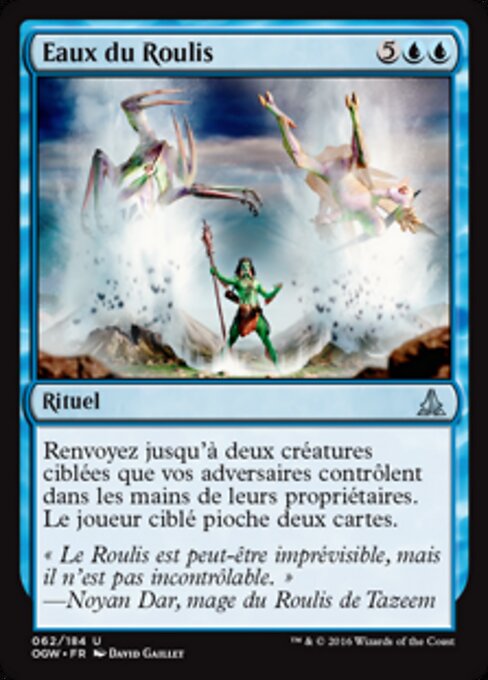 Turbulente Fluten (Roiling Waters) - Oath of the Gatewatch (#62) - Illustrated by David Gaillet - Magic: The Gathering Card