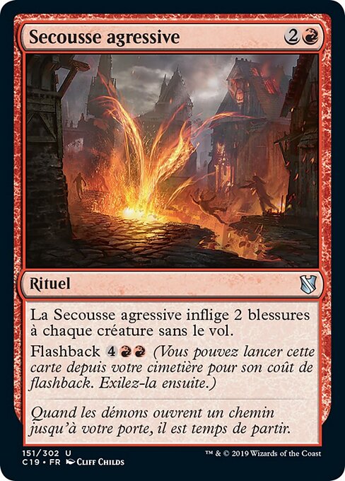 Rolling Temblor - Innistrad (#161) - Illustrated by Cliff Childs - Magic: The Gathering Card