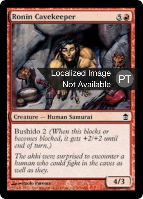 Guardacaverne Ronin (Ronin Cavekeeper) - Saviors of Kamigawa (#111) - Illustrated by Paolo Parente - Magic: The Gathering Card