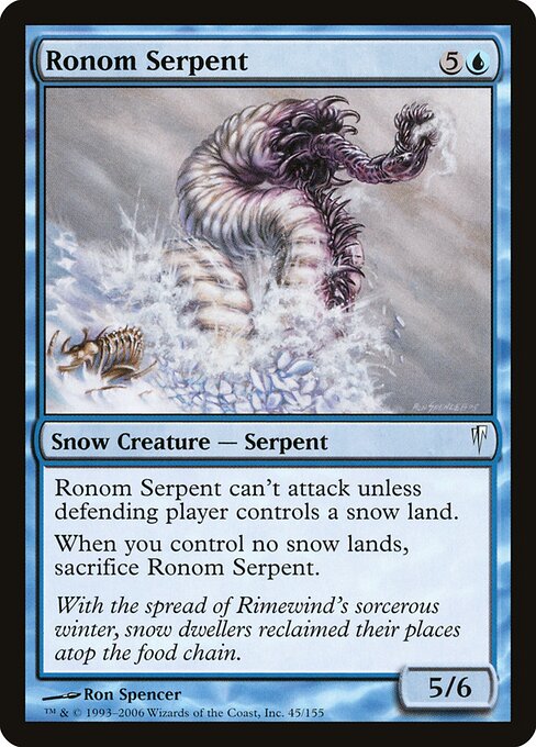 Ronom Serpent - Coldsnap Magic card