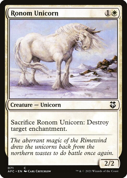 Ronom Unicorn - Forgotten Realms Commander Magic card
