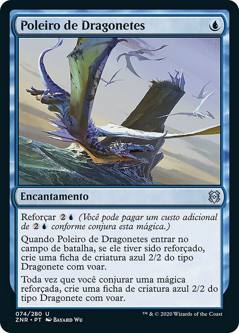 Nido di Draghetti (Roost of Drakes) - Zendikar Rising (#74) - Illustrated by Bayard Wu - Magic: The Gathering Card