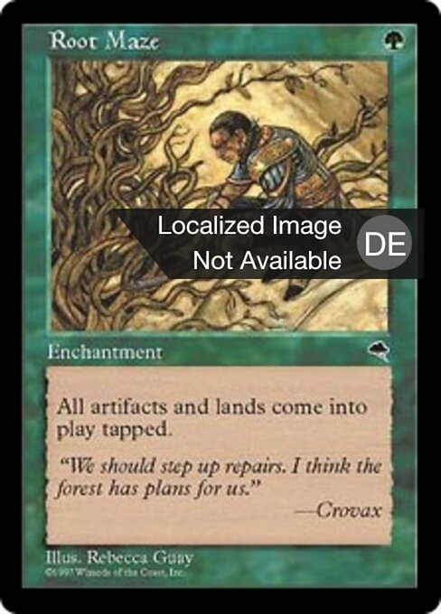 Laberinto de raíces (Root Maze) - Tempest (#250) - Illustrated by Rebecca Guay - Magic: The Gathering Card