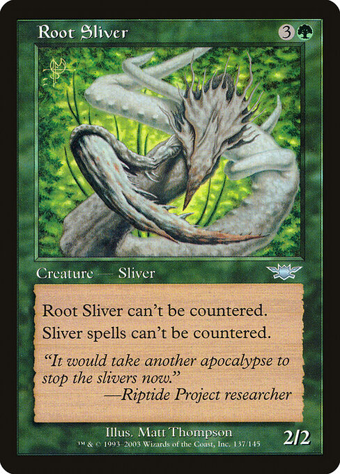 Root Sliver - Legions (#137) - Illustrated by Matt Thompson - Magic: The Gathering Card