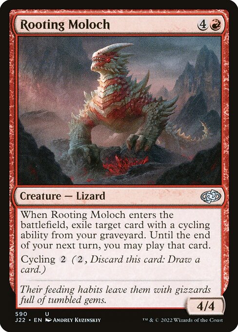 Moloc Abbarbicato (Rooting Moloch) - Jumpstart 2022 (#590) - Illustrated by Andrey Kuzinskiy - Magic: The Gathering Card