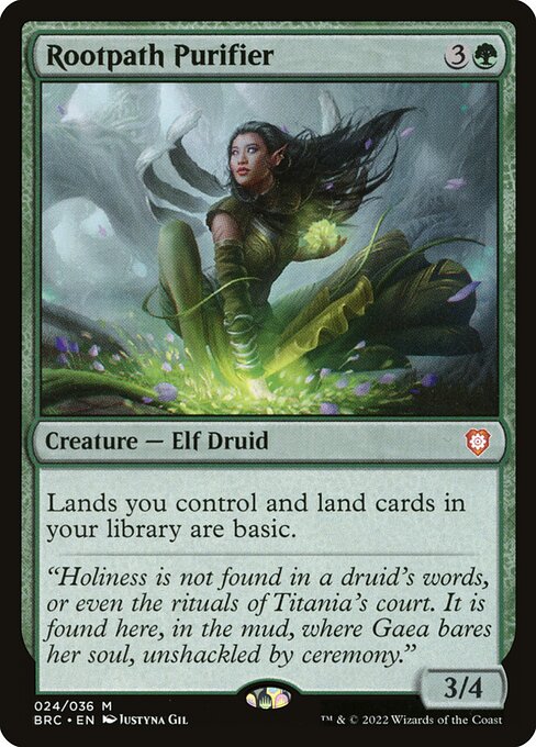 Rootpath Purifier - The Brothers' War Commander (#24) - Illustrated by Justyna Dura - Magic: The Gathering Card