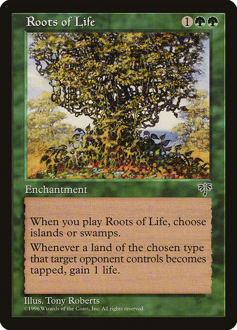 Radici della Vita (Roots of Life) - Mirage (#237) - Illustrated by Tony Roberts - Magic: The Gathering Card