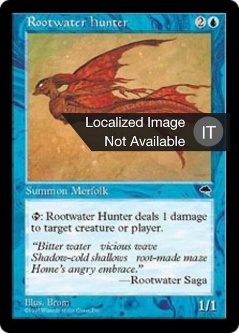 Jäger im Wurzelwasser (Rootwater Hunter) - Tempest (#82) - Illustrated by Brom - Magic: The Gathering Card
