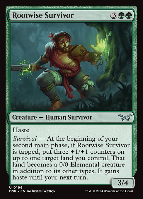 Rootwise Survivor - Duskmourn: House of Horror Magic card