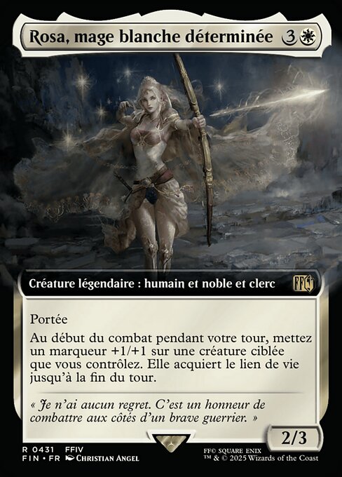 Rosa, mage blanche déterminée (Rosa, Resolute White Mage) - Final Fantasy (#431) - Illustrated by Christian Angel - Magic: The Gathering Card