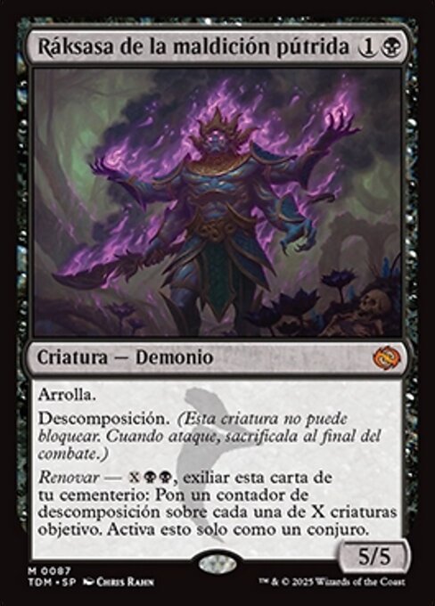 Rakshasa della Putrefattura (Rot-Curse Rakshasa) - Tarkir: Dragonstorm (#87) - Illustrated by Chris Rahn - Magic: The Gathering Card