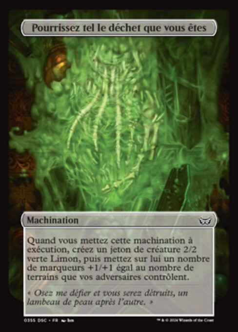 Canaglia, Devi Marcire (Rot Like the Scum You Are) - Duskmourn: House of Horror Commander (#355) - Illustrated by Isis - Magic: The Gathering Card