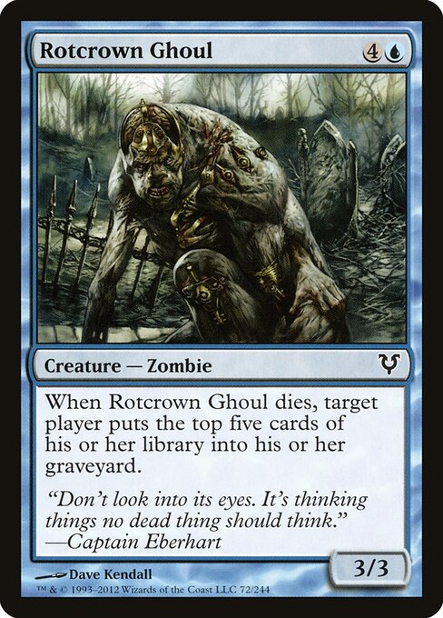 Ghoul dalla Corona Putrefatta (Rotcrown Ghoul) - Avacyn Restored (#72) - Illustrated by Dave Kendall - Magic: The Gathering Card