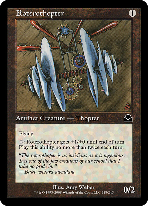 Roterothopter - Masters Edition II (#218) - Illustrated by Amy Weber - Magic: The Gathering Card