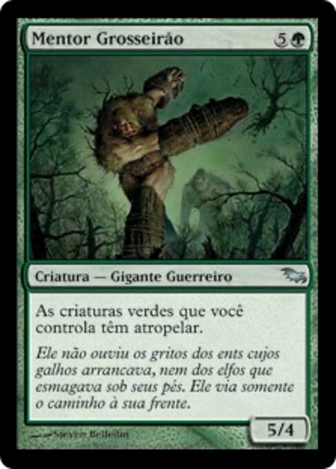 Mentor Grosseirão (Roughshod Mentor) - Shadowmoor (#128) - Illustrated by Steven Belledin - Magic: The Gathering Card