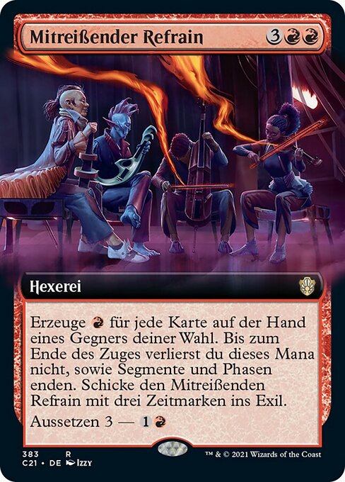 Estribillo estimulante (Rousing Refrain) - Commander 2021 (#383) - Illustrated by Izzy - Magic: The Gathering Card