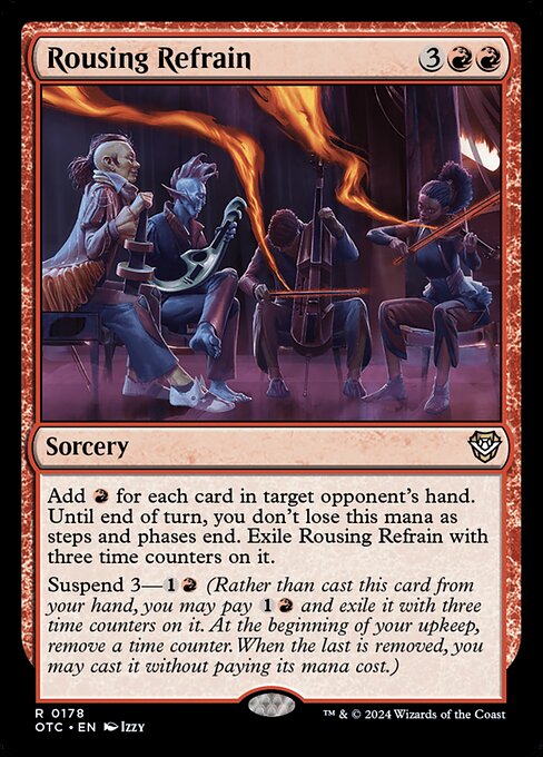 醒神旋律 (Rousing Refrain) - Outlaws of Thunder Junction Commander (#178) - Illustrated by Izzy - Magic: The Gathering Card