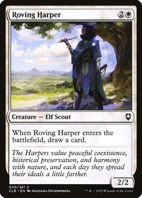 Roving Harper - Commander Legends: Battle for Baldur's Gate Magic card