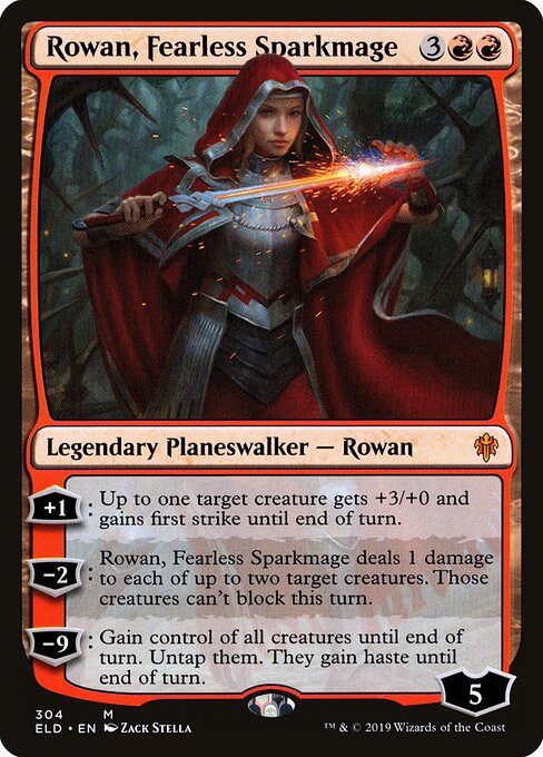 Rowan, Fearless Sparkmage - Throne of Eldraine Magic card