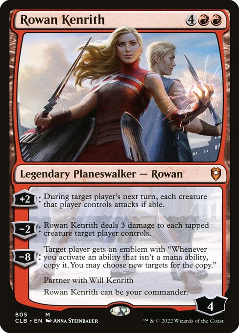 Rowan Kenrith - Commander Legends: Battle for Baldur's Gate (#805) - Illustrated by Anna Steinbauer - Magic: The Gathering Card