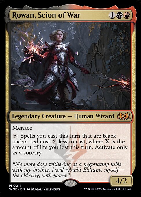 Rowan, Scion of War - Wilds of Eldraine (#211) - Illustrated by Magali Villeneuve - Magic: The Gathering Card