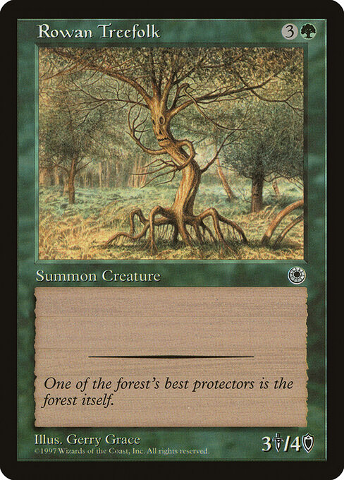 Rowan Treefolk - Portal Magic card