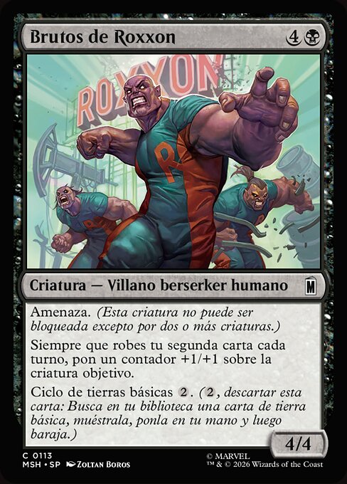 Belve Roxxon (Roxxon Brutes) - Marvel Super Heroes (#113) - Illustrated by Zoltan Boros - Magic: The Gathering Card