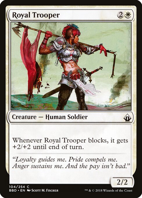 Royal Trooper - Battlebond (#104) - Illustrated by Scott M. Fischer - Magic: The Gathering Card