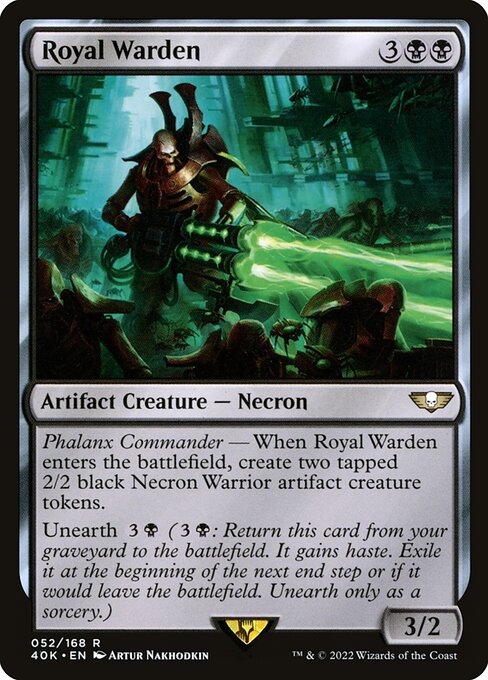 Guardiano Reale (Royal Warden) - Warhammer 40,000 Commander (#52) - Illustrated by Artur Nakhodkin - Magic: The Gathering Card