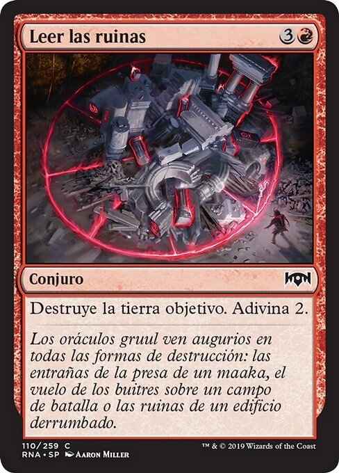 Гадание по Руинам (Rubble Reading) - Ravnica Allegiance (#110) - Illustrated by Aaron Miller - Magic: The Gathering Card