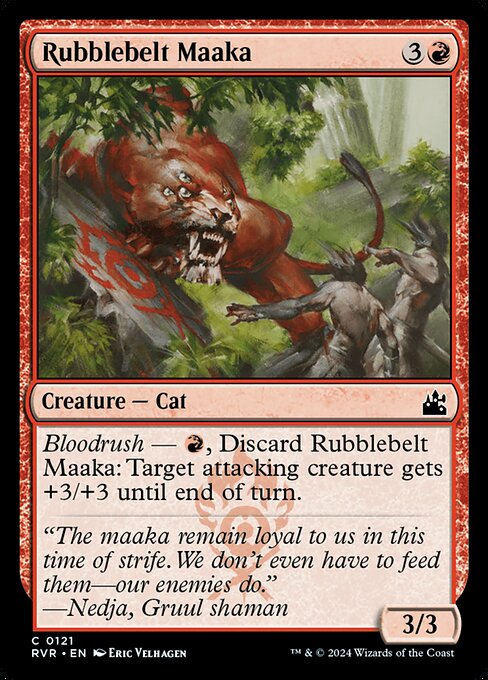 Rubblebelt Maaka - Ravnica Remastered (#121) - Illustrated by Eric Velhagen - Magic: The Gathering Card