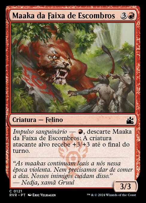 Маака Кольца Руин (Rubblebelt Maaka) - Dragon's Maze (#38) - Illustrated by Eric Velhagen - Magic: The Gathering Card