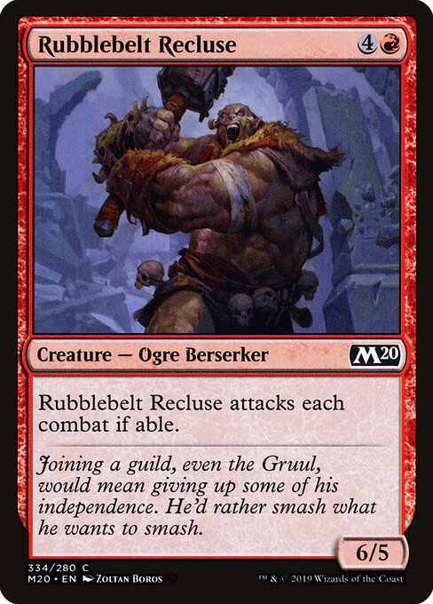 Rubblebelt Recluse - Core Set 2020 (#334) - Illustrated by Zoltan Boros - Magic: The Gathering Card