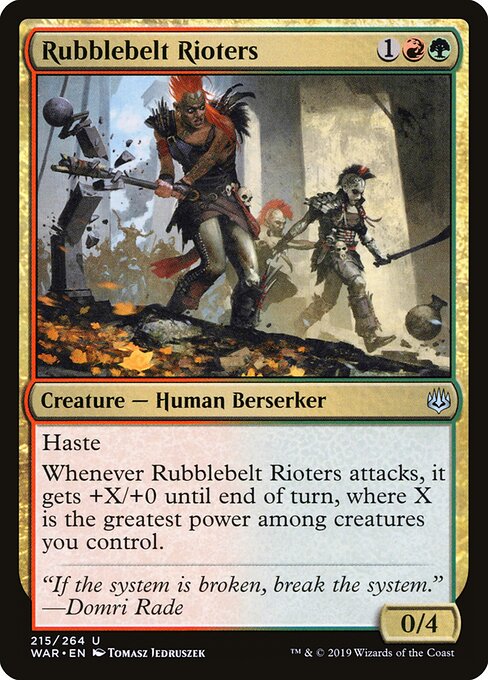 Rubblebelt Rioters - War of the Spark Magic card