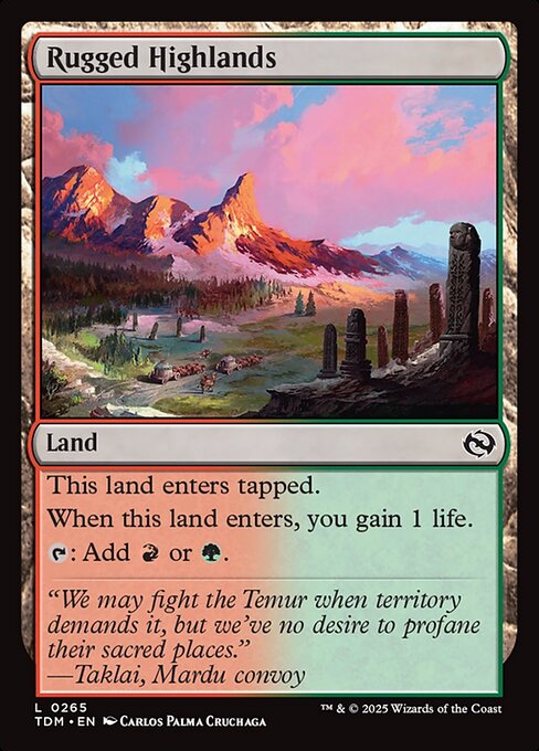Rugged Highlands - Tarkir: Dragonstorm Magic card