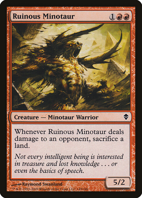 Ruinous Minotaur - Zendikar Magic card
