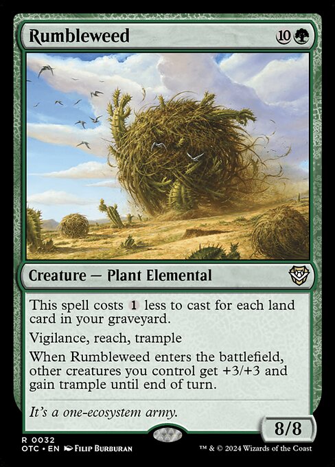 Grollkraut (Rumbleweed) - Outlaws of Thunder Junction Commander (#32) - Illustrated by Filip Burburan - Magic: The Gathering Card