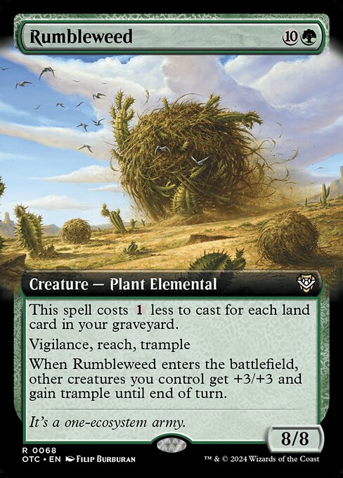 隆滚草 (Rumbleweed) - Outlaws of Thunder Junction Commander (#68) - Illustrated by Filip Burburan - Magic: The Gathering Card