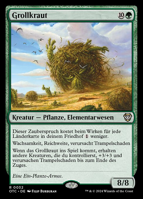 Grollkraut (Rumbleweed) - Outlaws of Thunder Junction Commander (#32) - Illustrated by Filip Burburan - Magic: The Gathering Card