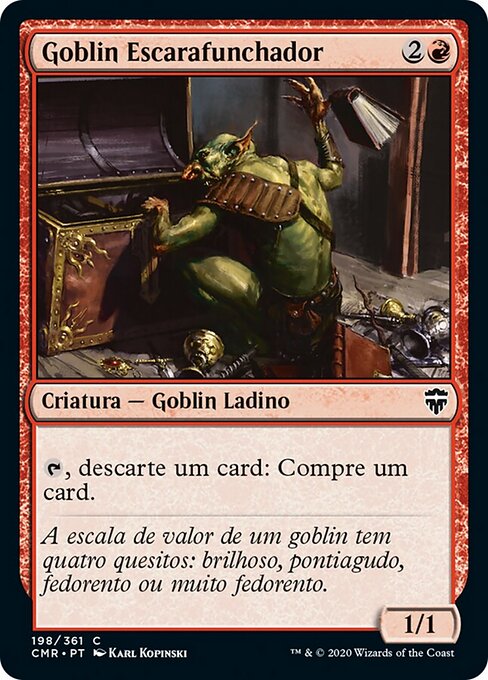 Goblin Escarafunchador (Rummaging Goblin) - Commander Legends (#198) - Illustrated by Karl Kopinski - Magic: The Gathering Card