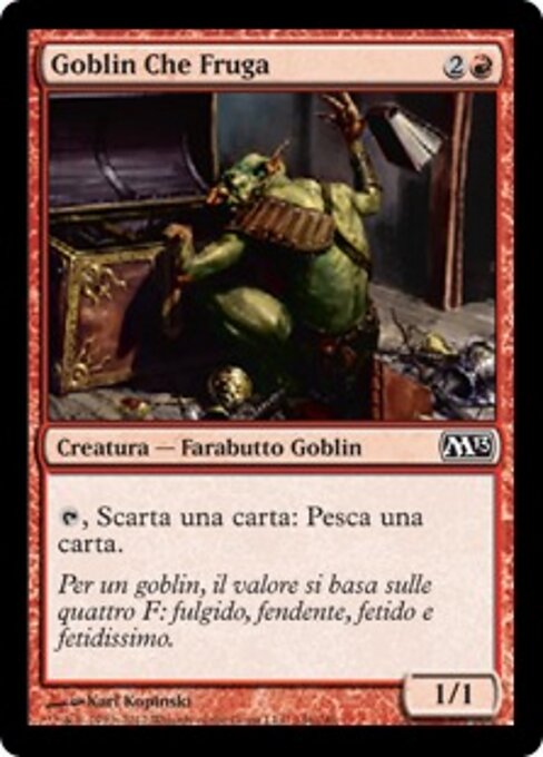 翻拣鬼怪 (Rummaging Goblin) - Magic 2013 (#146) - Illustrated by Karl Kopinski - Magic: The Gathering Card