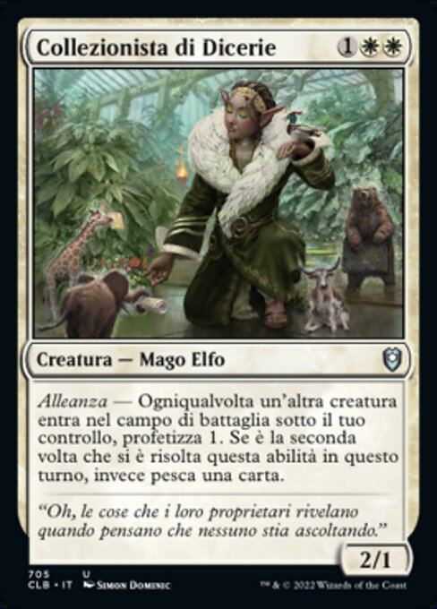 Collezionista di Dicerie (Rumor Gatherer) - Streets of New Capenna (#29) - Illustrated by Simon Dominic - Magic: The Gathering Card