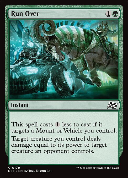 Run Over - Aetherdrift (#179) - Illustrated by Tuan Duong Chu - Magic: The Gathering Card