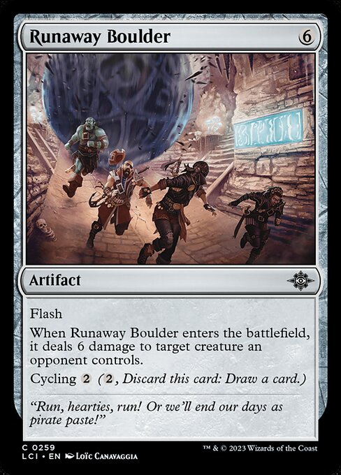 Runaway Boulder - The Lost Caverns of Ixalan (#259) - Illustrated by Loïc Canavaggia - Magic: The Gathering Card